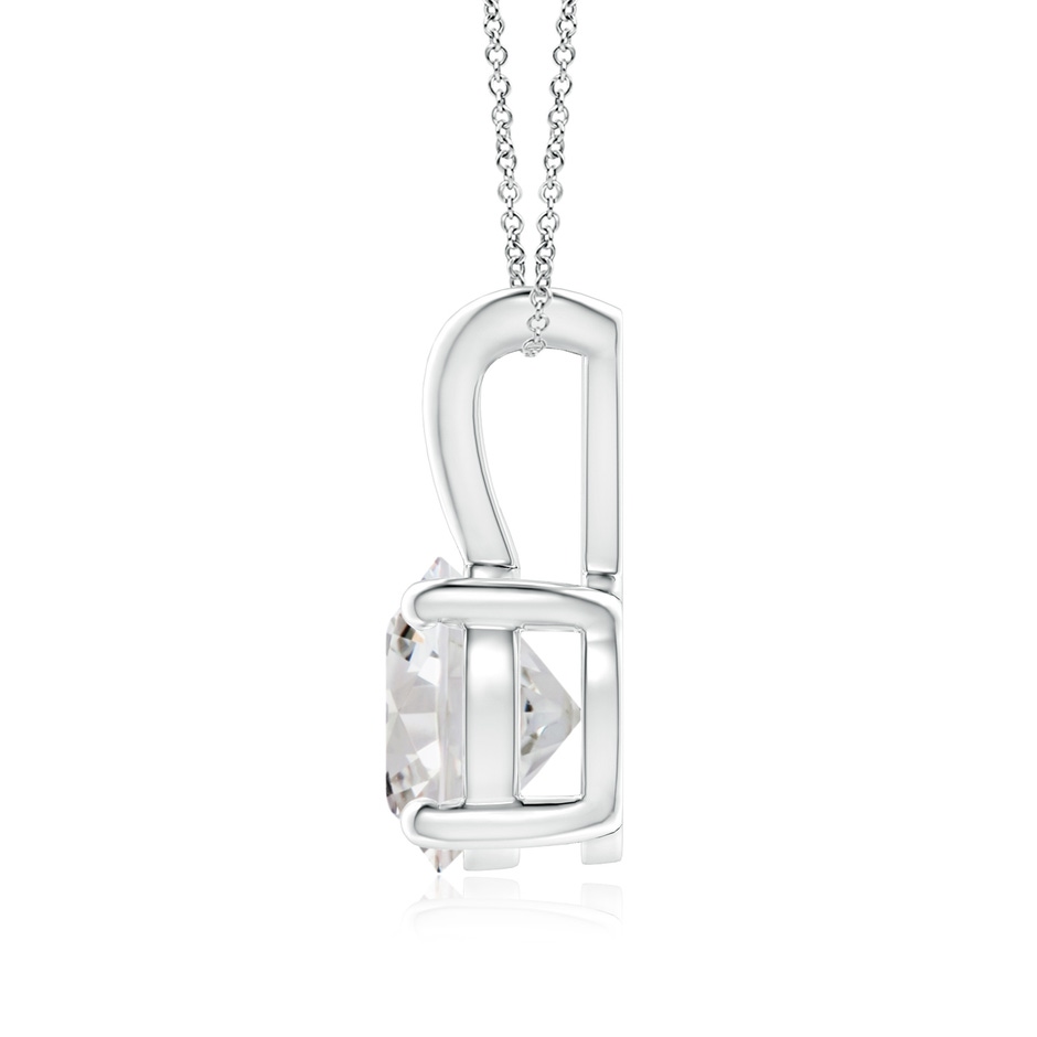 6.4mm IJI1I2 Round Diamond Solitaire V-Bale Pendant in White Gold side 199