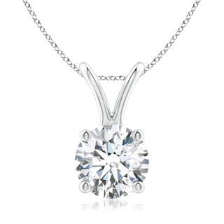 7mm GVS2 Round Diamond Solitaire V-Bale Pendant in P950 Platinum