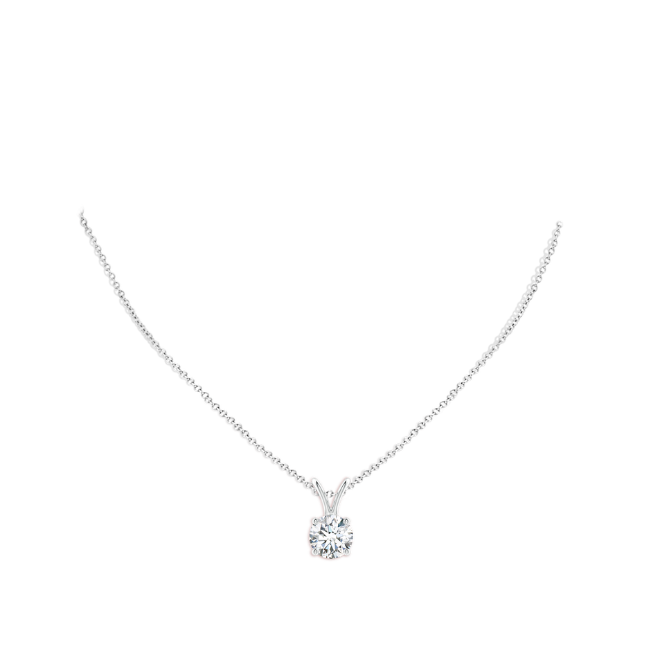8.1mm GVS2 Round Diamond Solitaire V-Bale Pendant in P950 Platinum pen