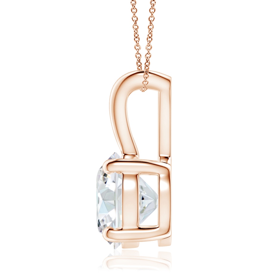 8.1mm GVS2 Round Diamond Solitaire V-Bale Pendant in Rose Gold side 199