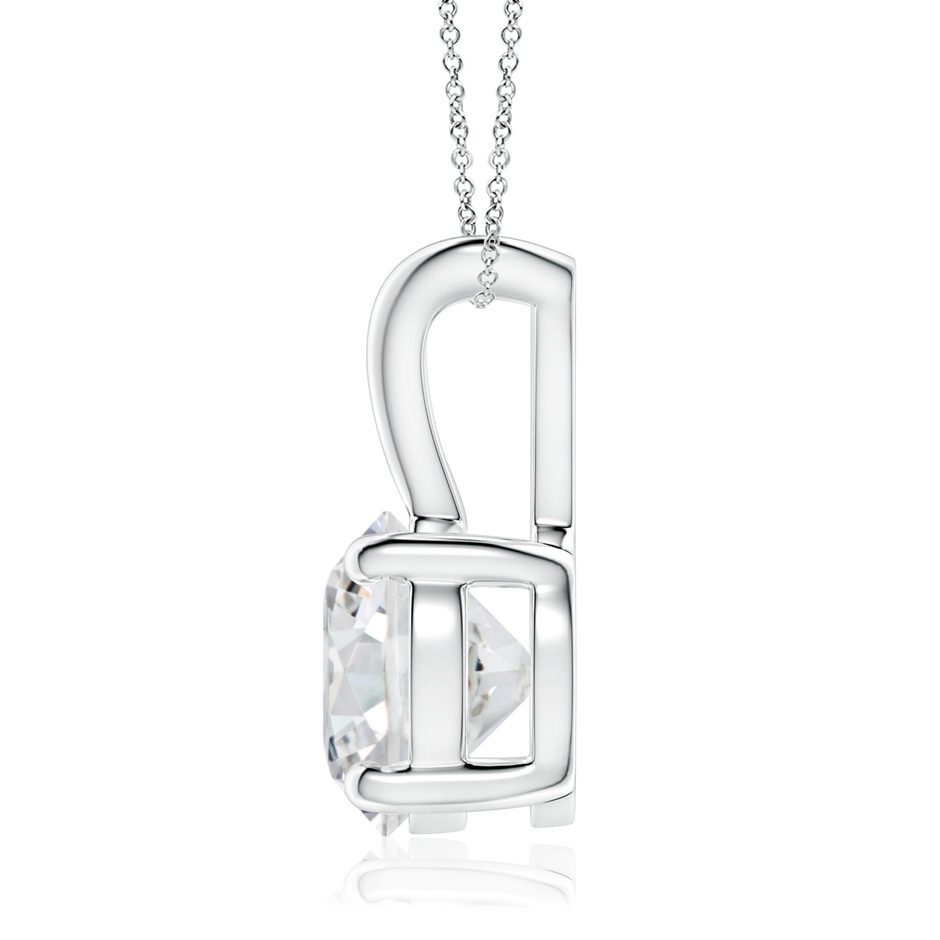 8.1mm HSI2 Round Diamond Solitaire V-Bale Pendant in White Gold side 199