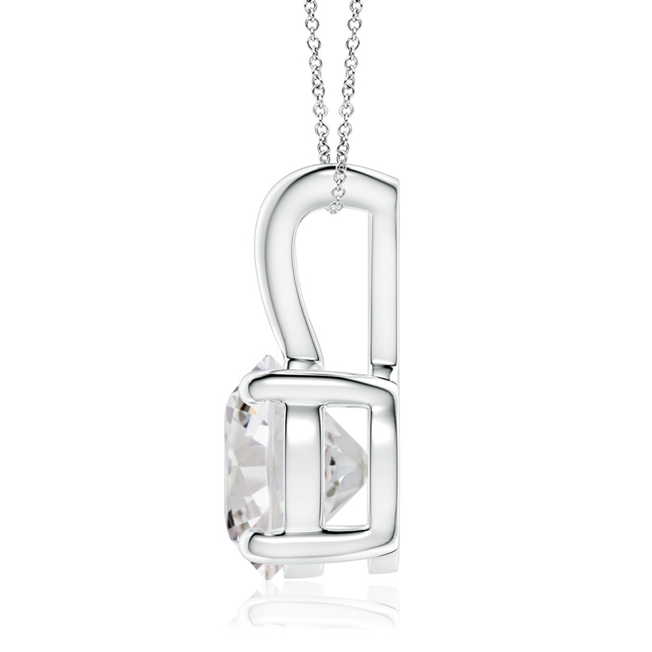 8.1mm IJI1I2 Round Diamond Solitaire V-Bale Pendant in P950 Platinum side 199