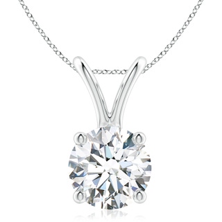9.4mm GVS2 Round Diamond Solitaire V-Bale Pendant in P950 Platinum
