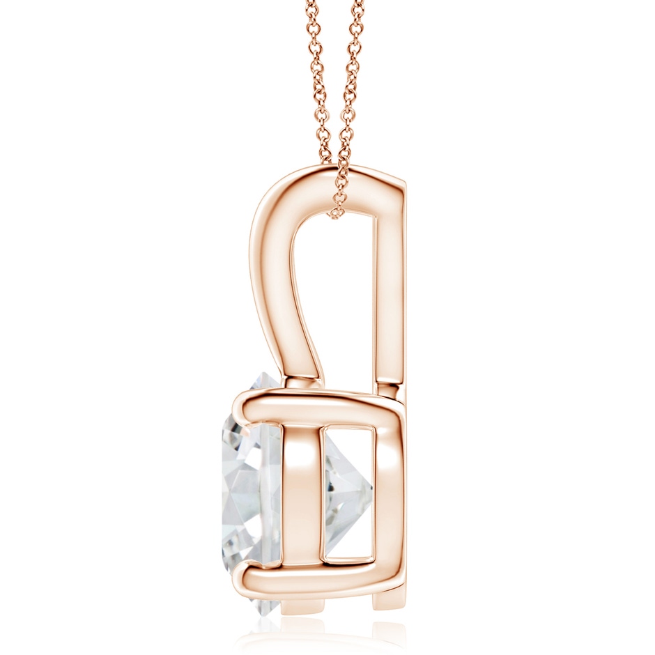 9.4mm HSI2 Round Diamond Solitaire V-Bale Pendant in Rose Gold side 199