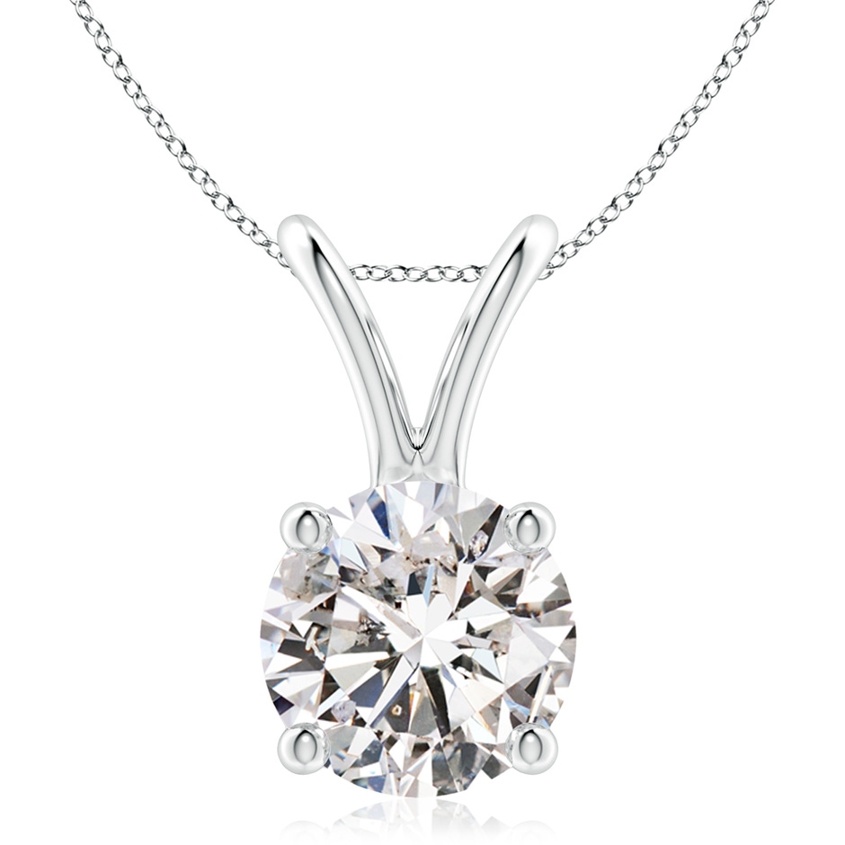 9.4mm IJI1I2 Round Diamond Solitaire V-Bale Pendant in P950 Platinum 