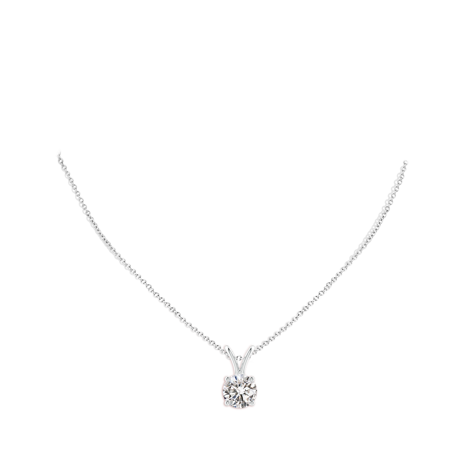 9.4mm IJI1I2 Round Diamond Solitaire V-Bale Pendant in P950 Platinum pen