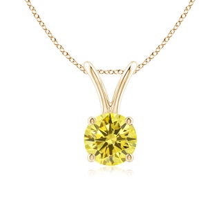 Round Fancy Intense, VS2 Yellow Diamond