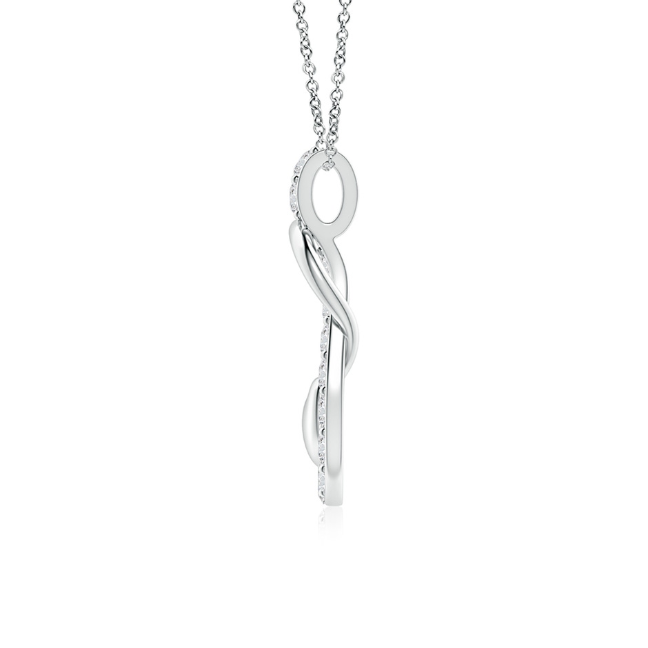2.3mm HSI2 Diamond Infinity Knot Pendant with Puffed Heart in White Gold side 199
