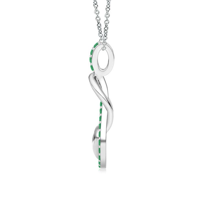 A - Emerald / 0.48 CT / 14 KT White Gold