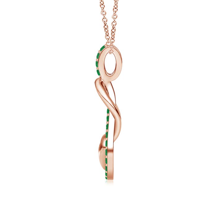 AA - Emerald / 0.48 CT / 14 KT Rose Gold