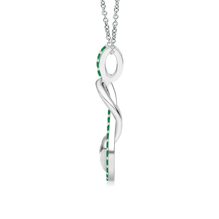 AA - Emerald / 0.48 CT / 14 KT White Gold