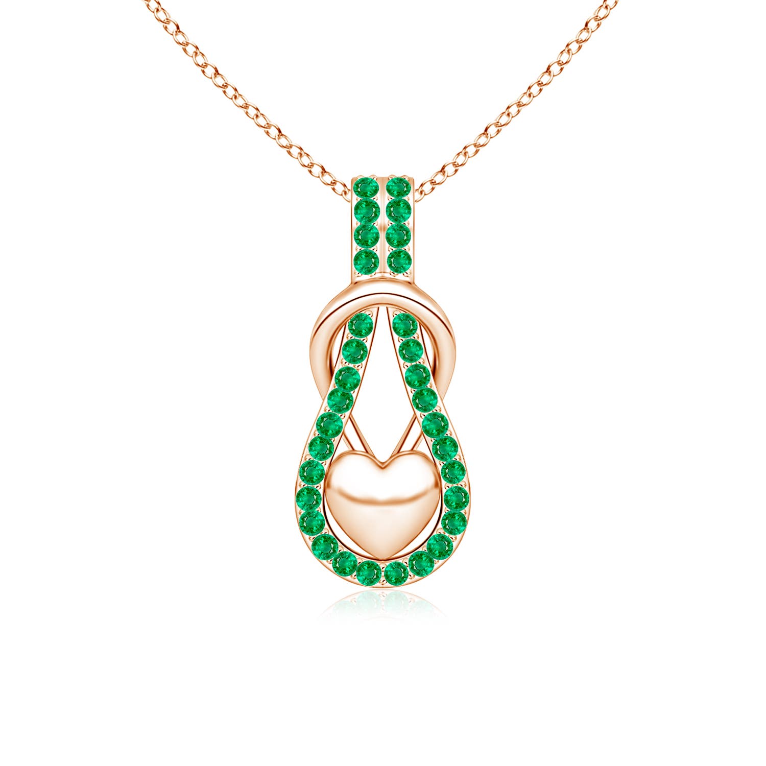 AAA - Emerald / 0.48 CT / 14 KT Rose Gold