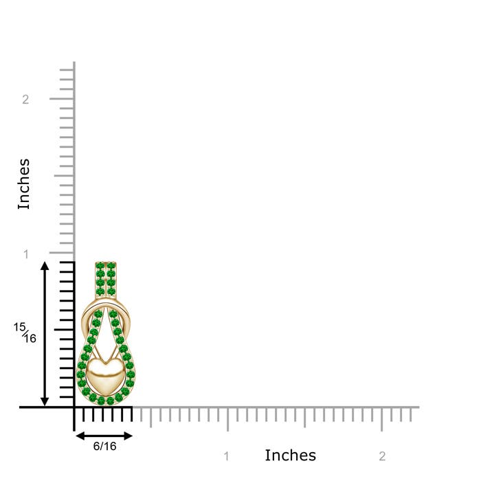 AAAA - Emerald / 0.48 CT / 14 KT Yellow Gold