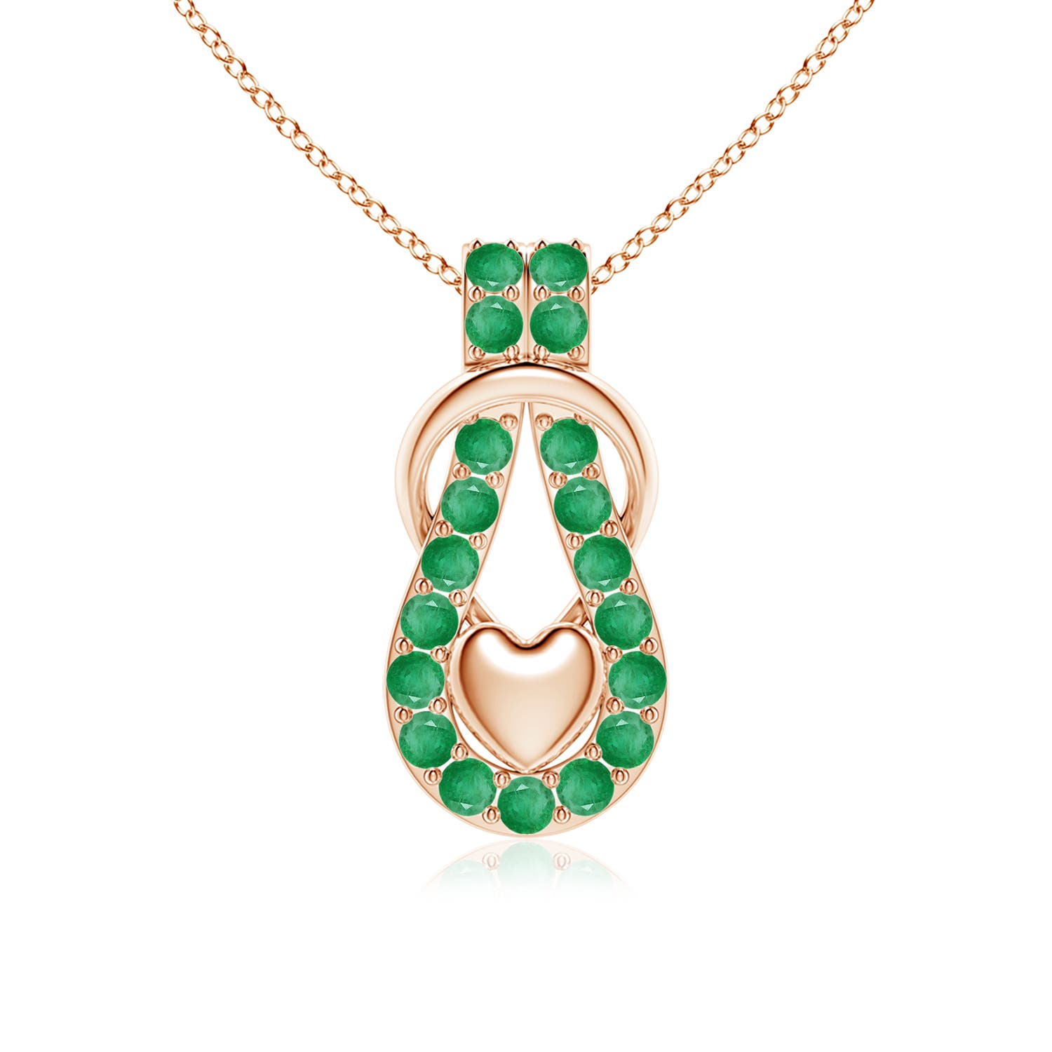 A - Emerald / 1.2 CT / 18 KT Rose Gold