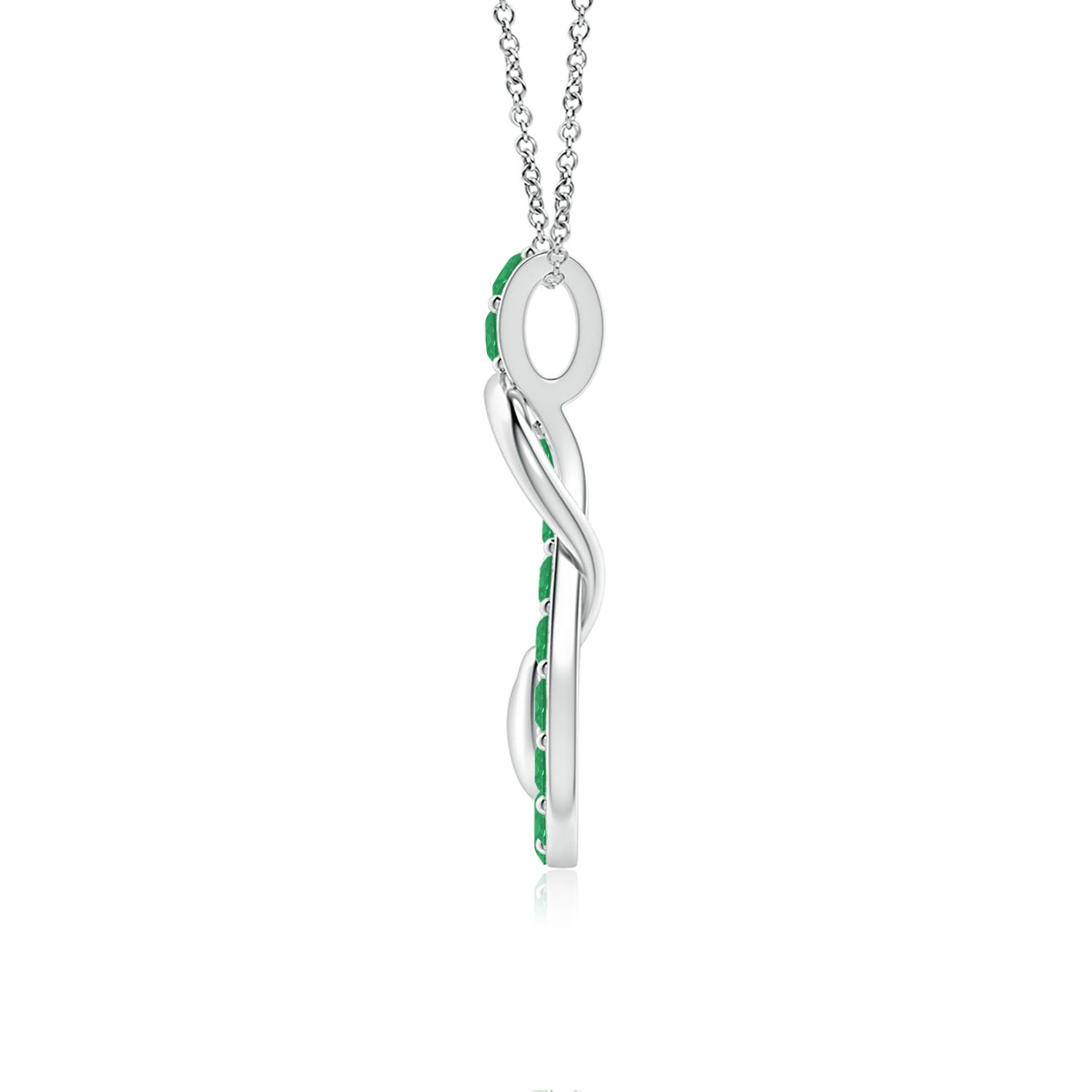 A - Emerald / 1.2 CT / 18 KT White Gold