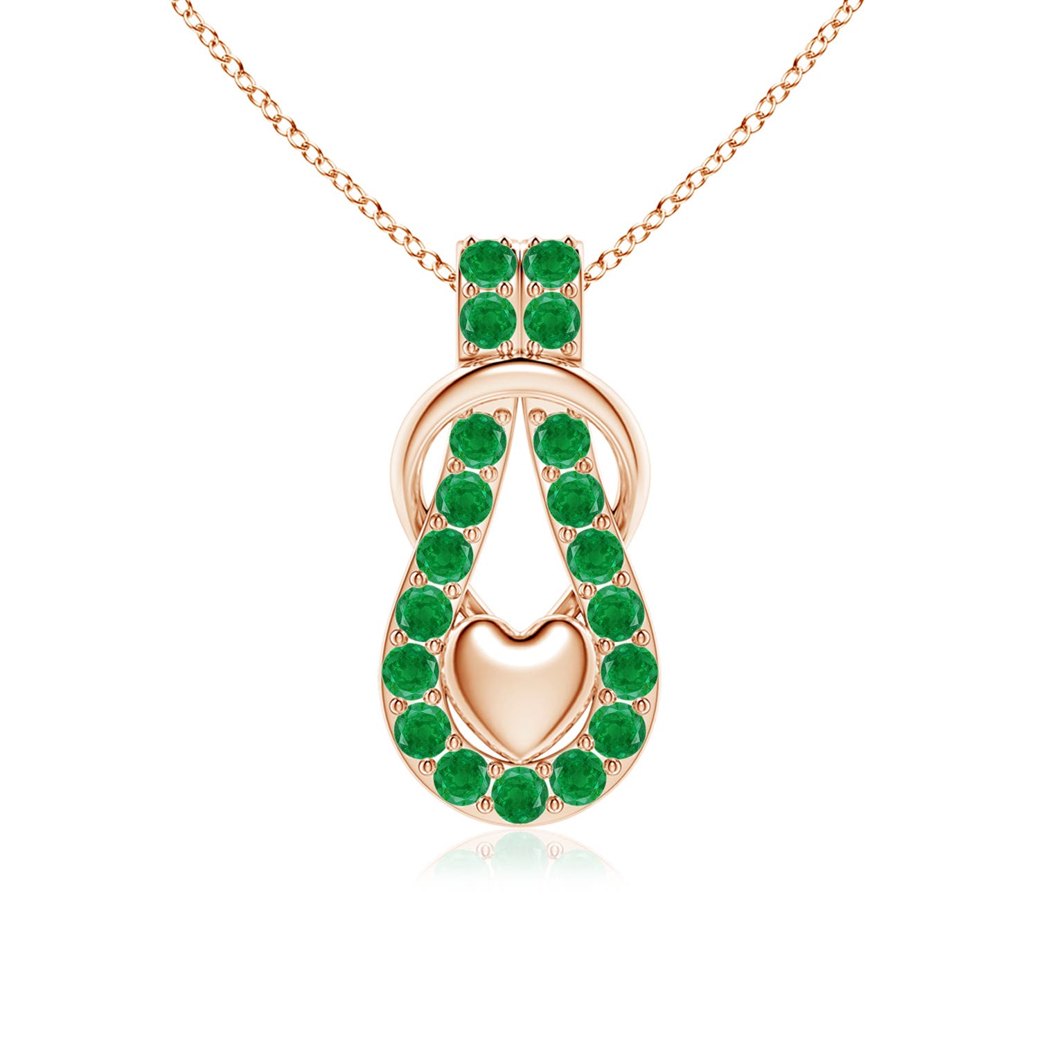 AA - Emerald / 1.2 CT / 18 KT Rose Gold