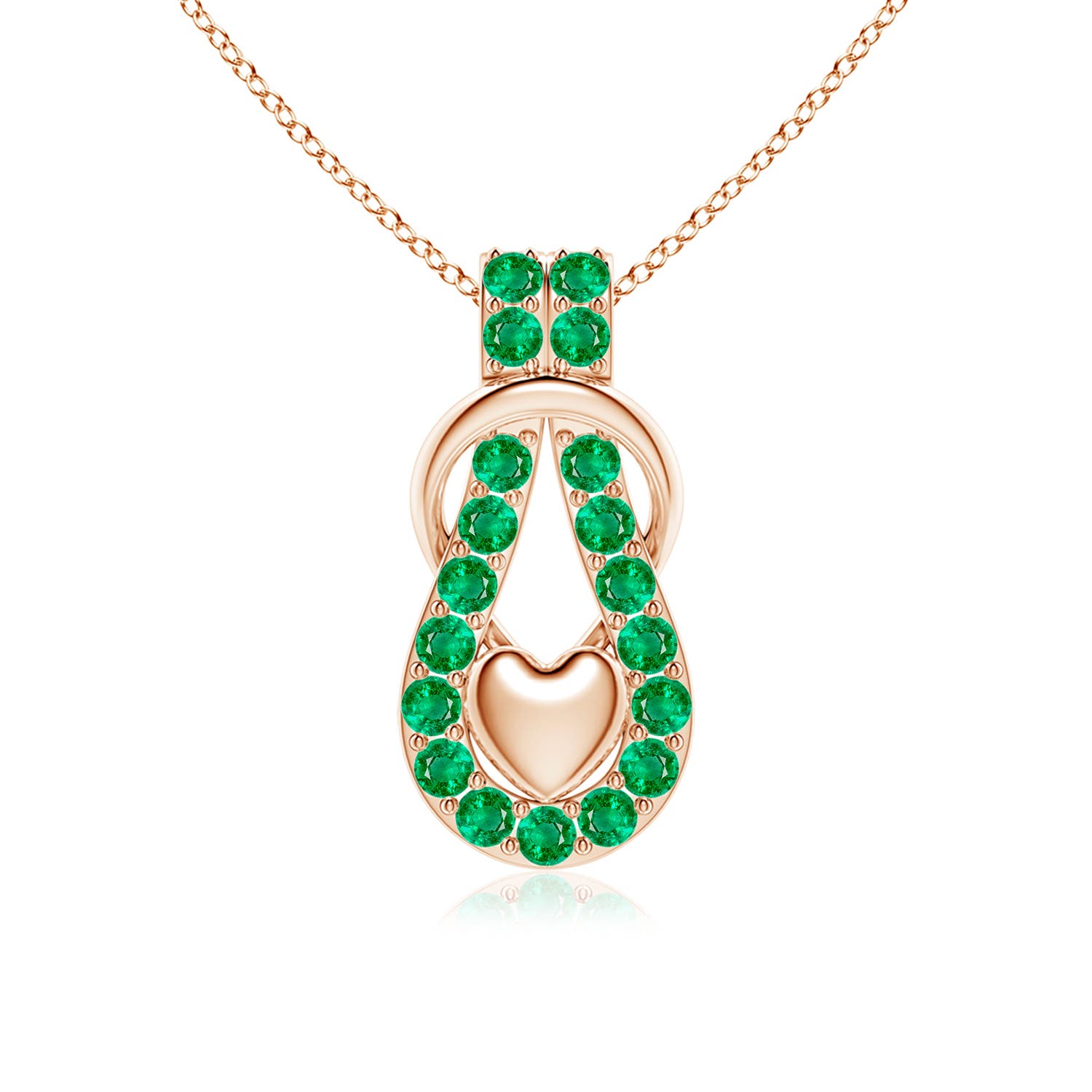 AAA - Emerald / 1.2 CT / 18 KT Rose Gold
