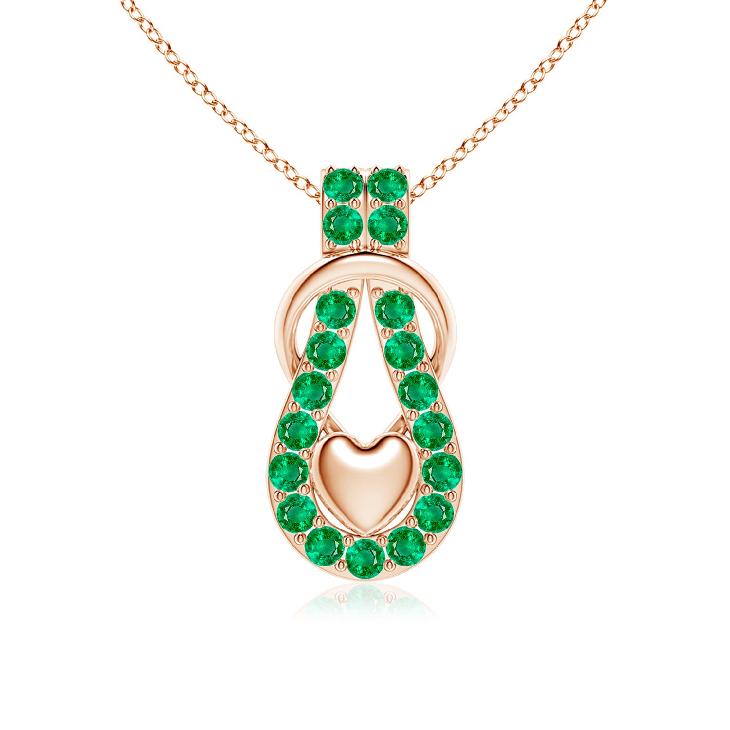 AAA - Emerald / 1.2 CT / 14 KT Rose Gold