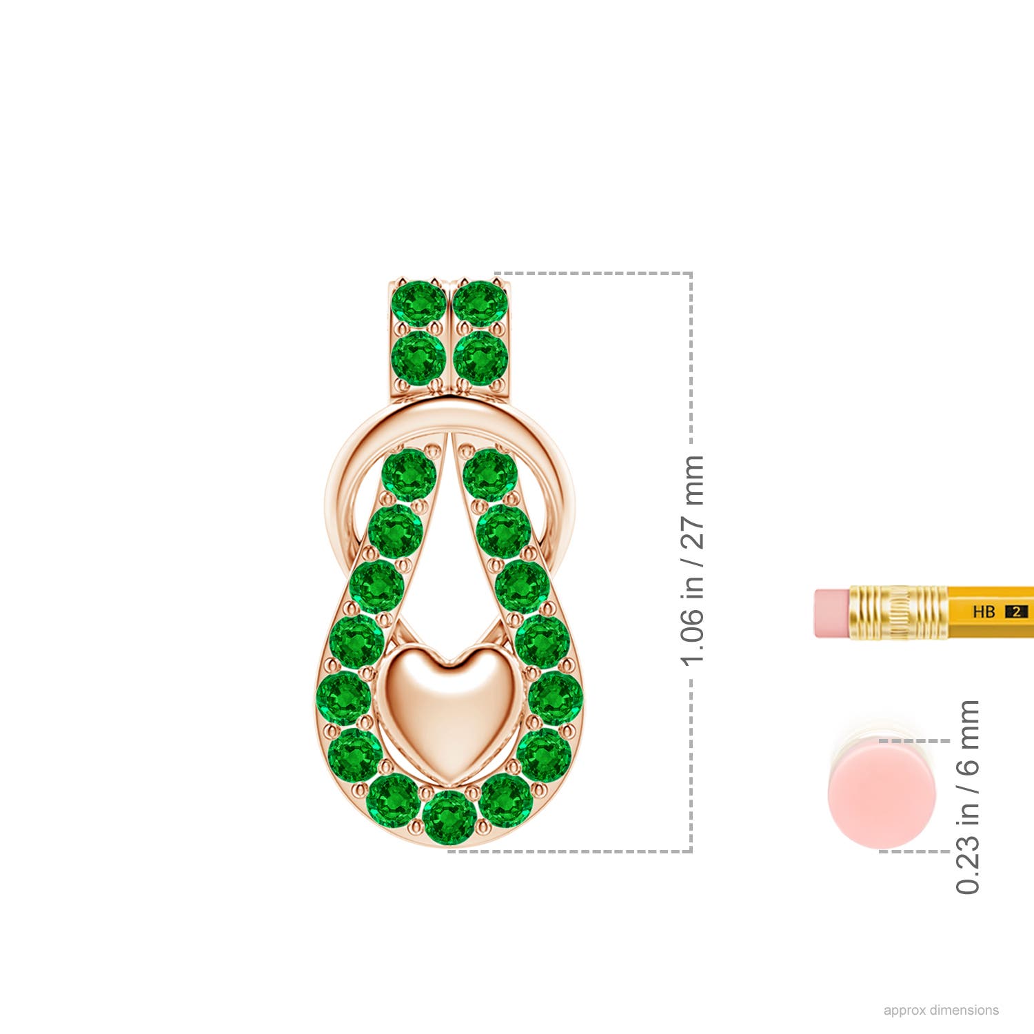 AAAA - Emerald / 1.2 CT / 18 KT Rose Gold