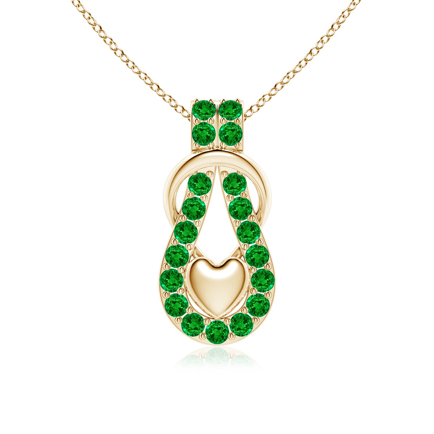 AAAA - Emerald / 1.2 CT / 14 KT Yellow Gold