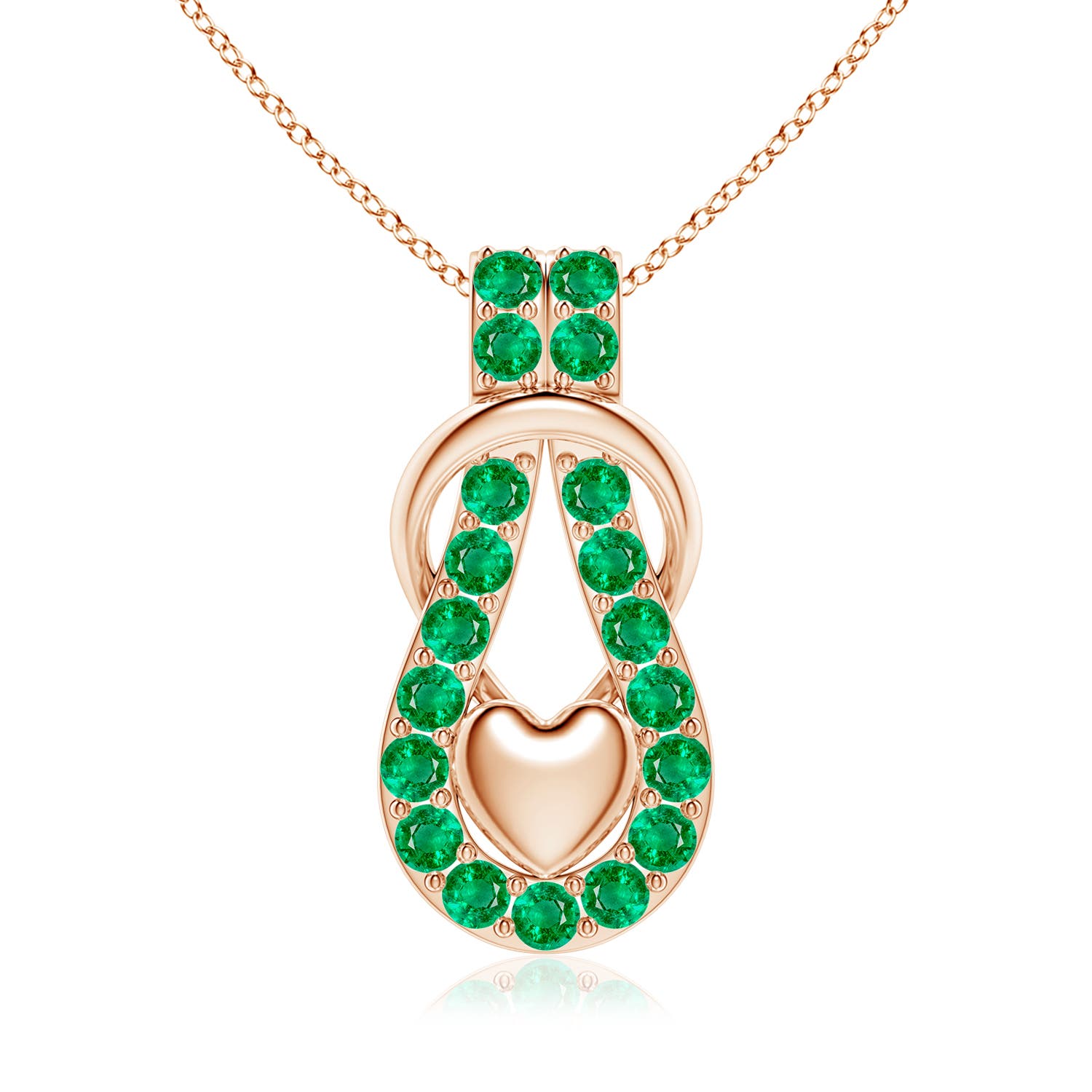 AAA - Emerald / 2.85 CT / 14 KT Rose Gold