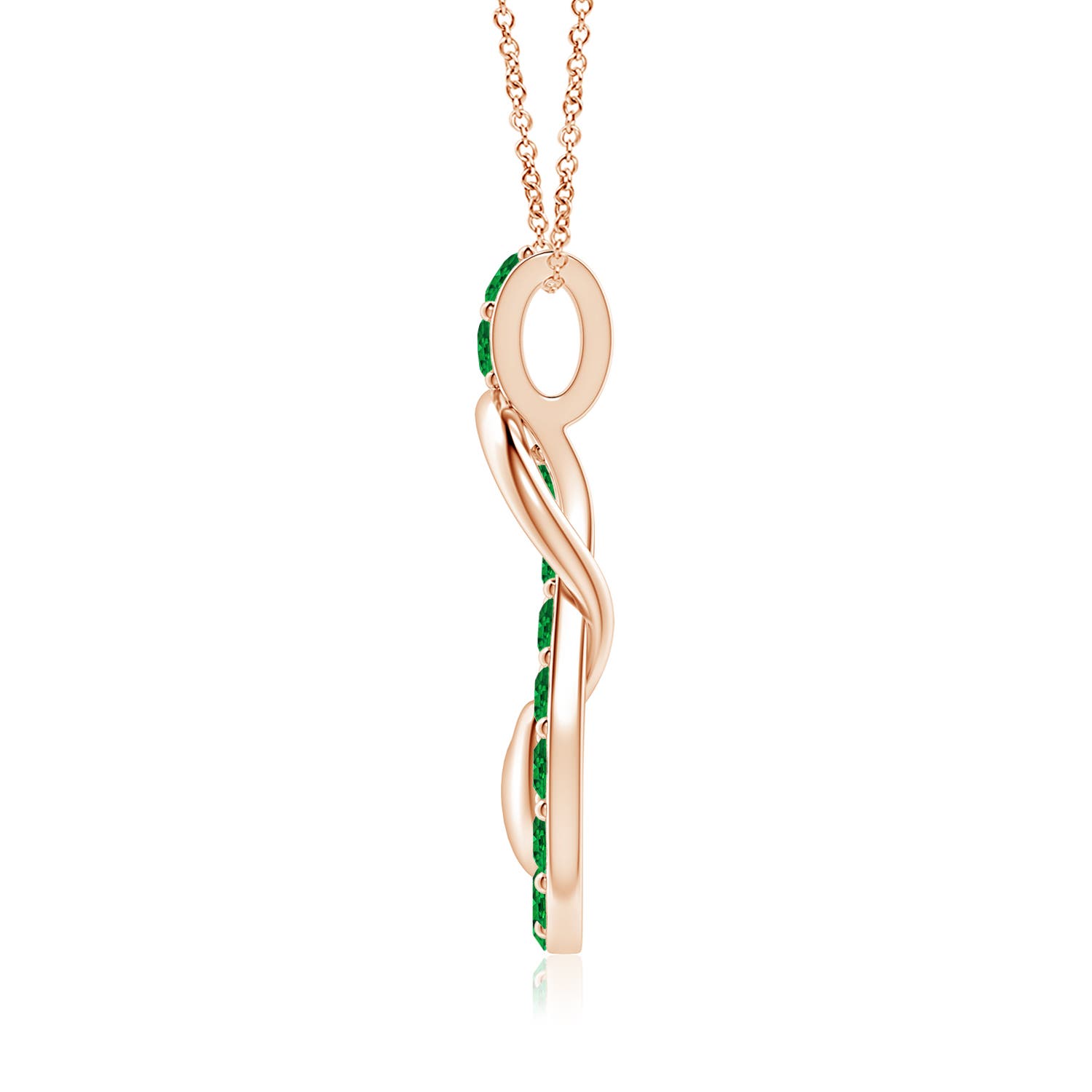 AAAA - Emerald / 2.85 CT / 18 KT Rose Gold