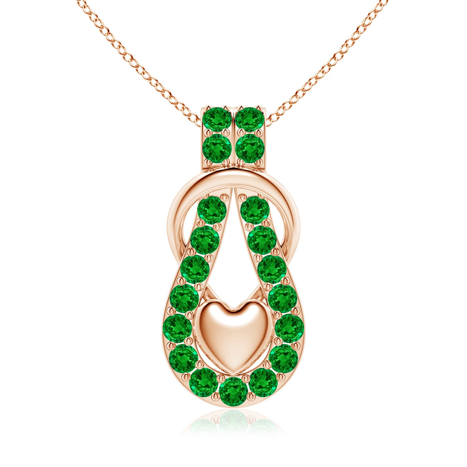 AAAA - Emerald / 2.85 CT / 14 KT Rose Gold