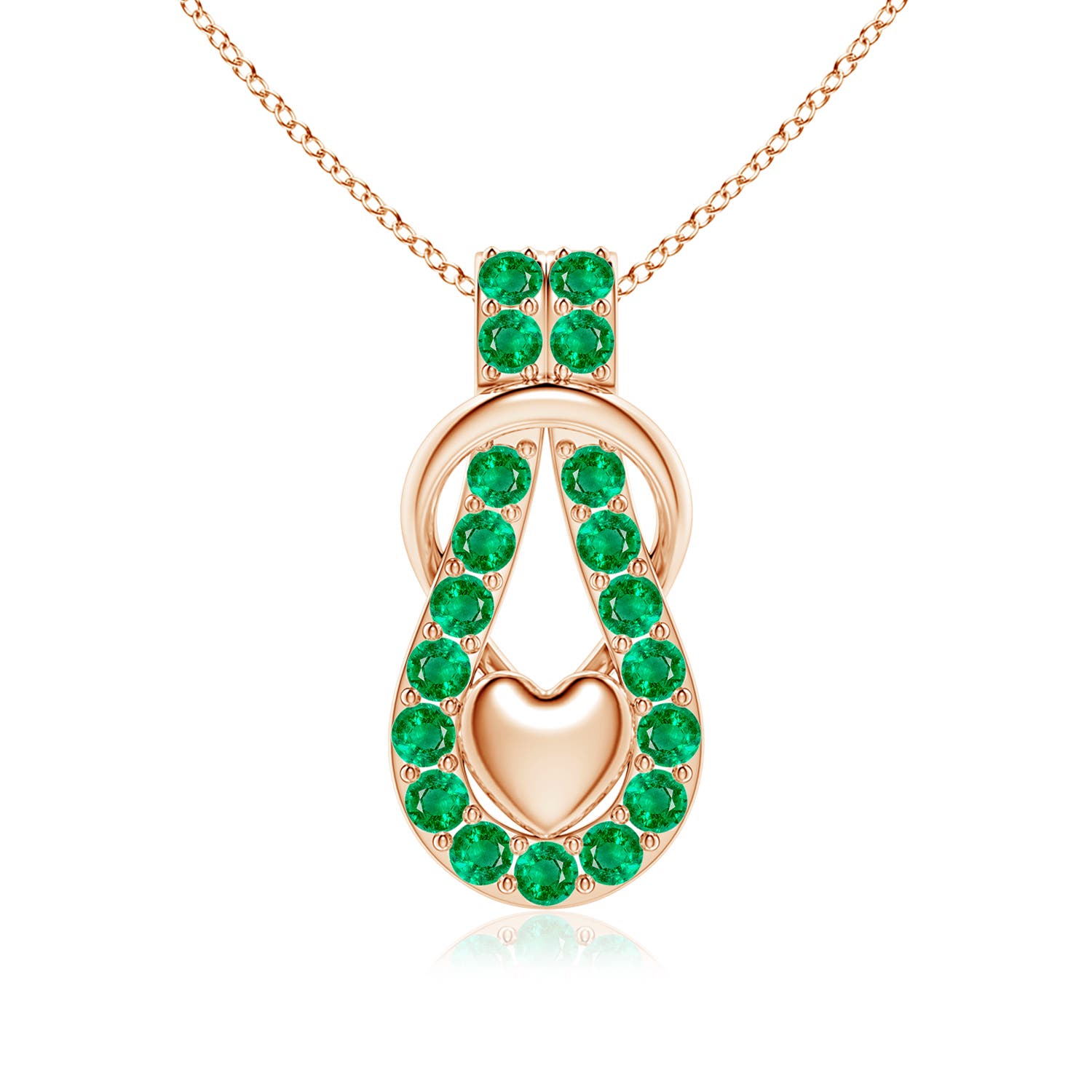 AAA - Emerald / 1.9 CT / 18 KT Rose Gold