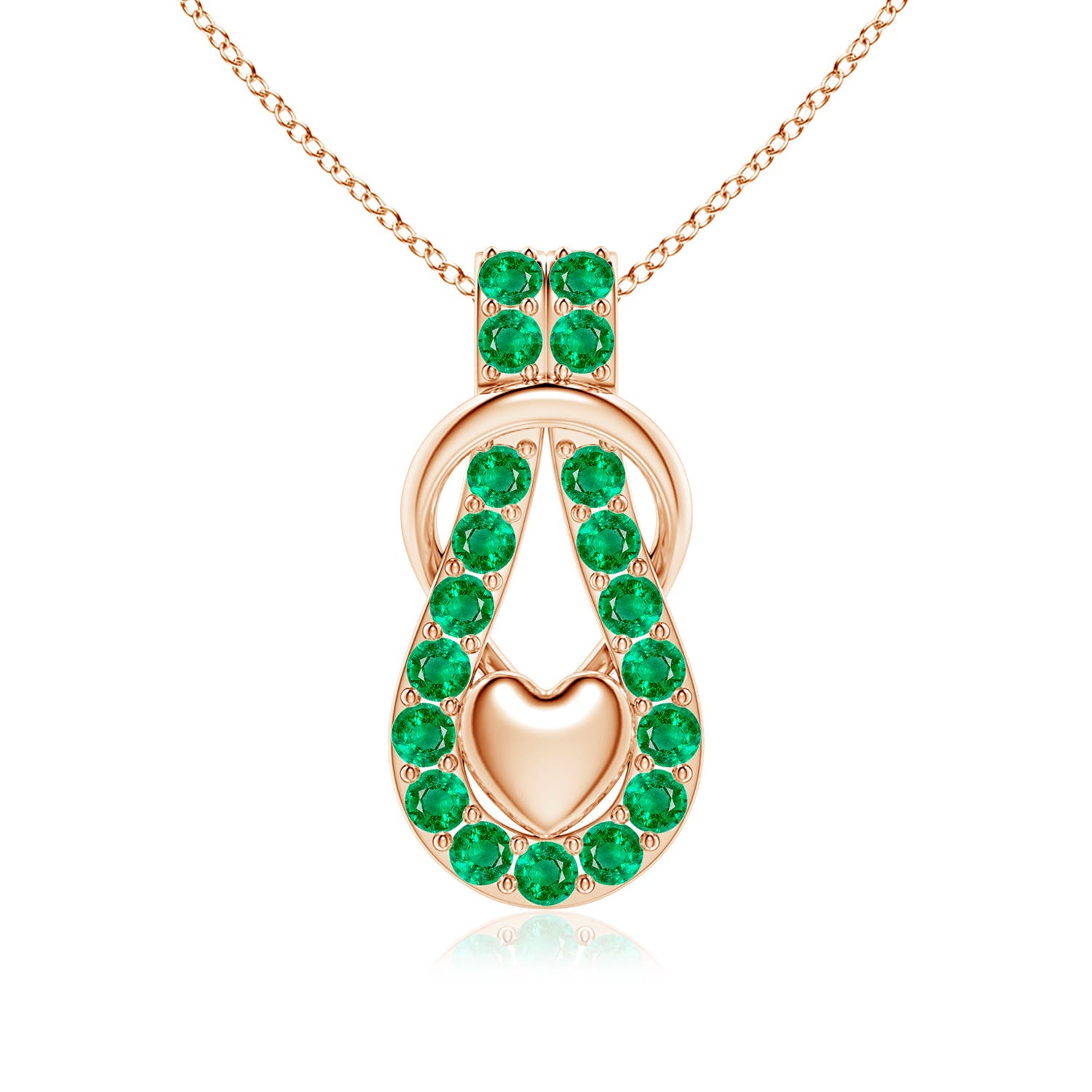 AAA - Emerald / 1.9 CT / 14 KT Rose Gold