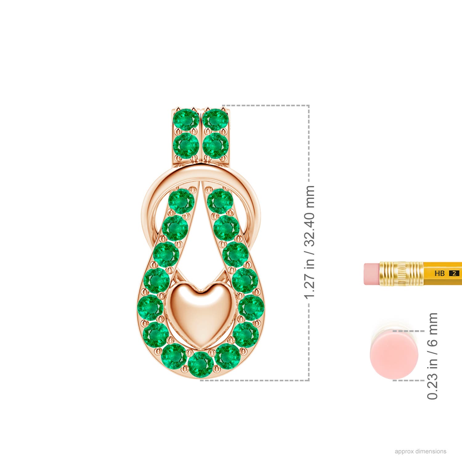 AAA - Emerald / 1.9 CT / 14 KT Rose Gold