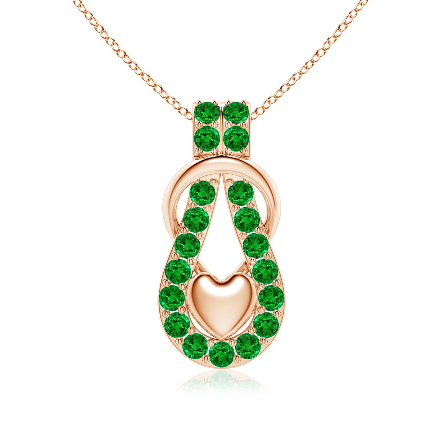 AAAA - Emerald / 1.9 CT / 18 KT Rose Gold