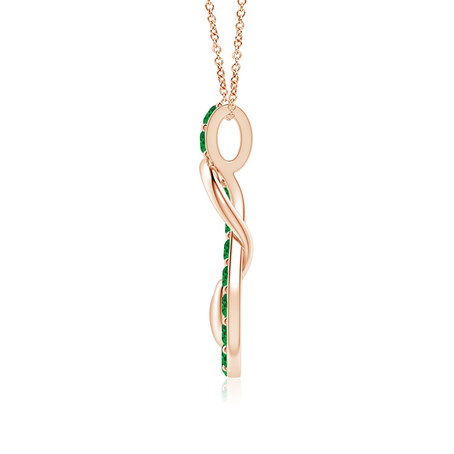 AAAA - Emerald / 1.9 CT / 18 KT Rose Gold