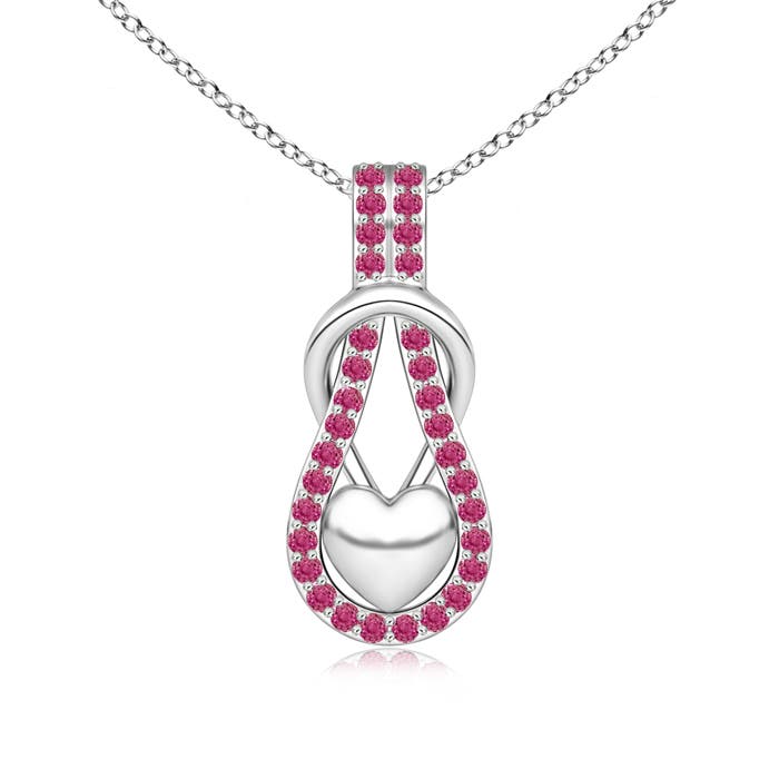 AAAA - Pink Sapphire / 0.38 CT / 14 KT White Gold