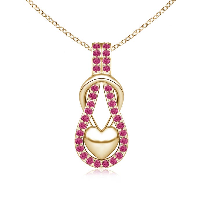 AAAA - Pink Sapphire / 0.38 CT / 14 KT Yellow Gold