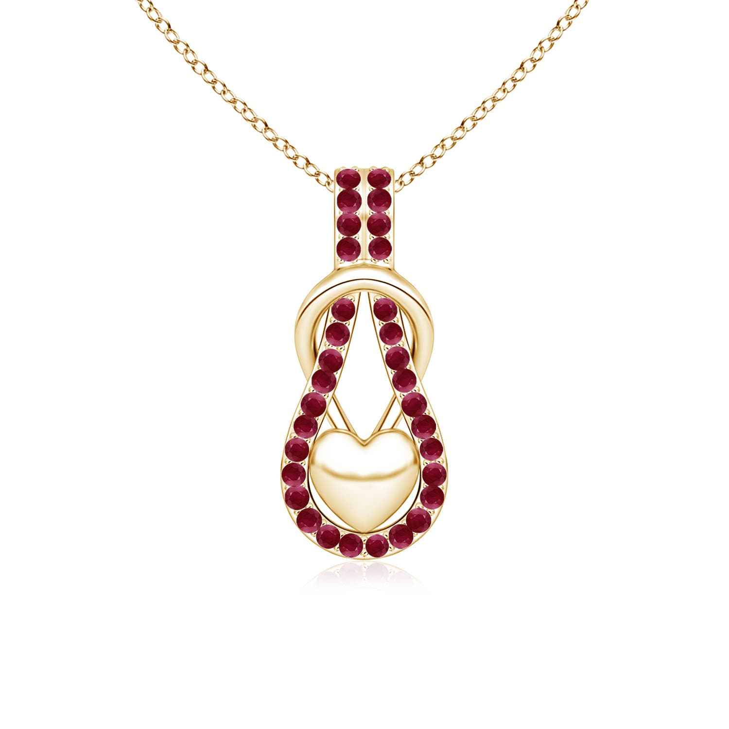 A - Ruby / 0.48 CT / 14 KT Yellow Gold