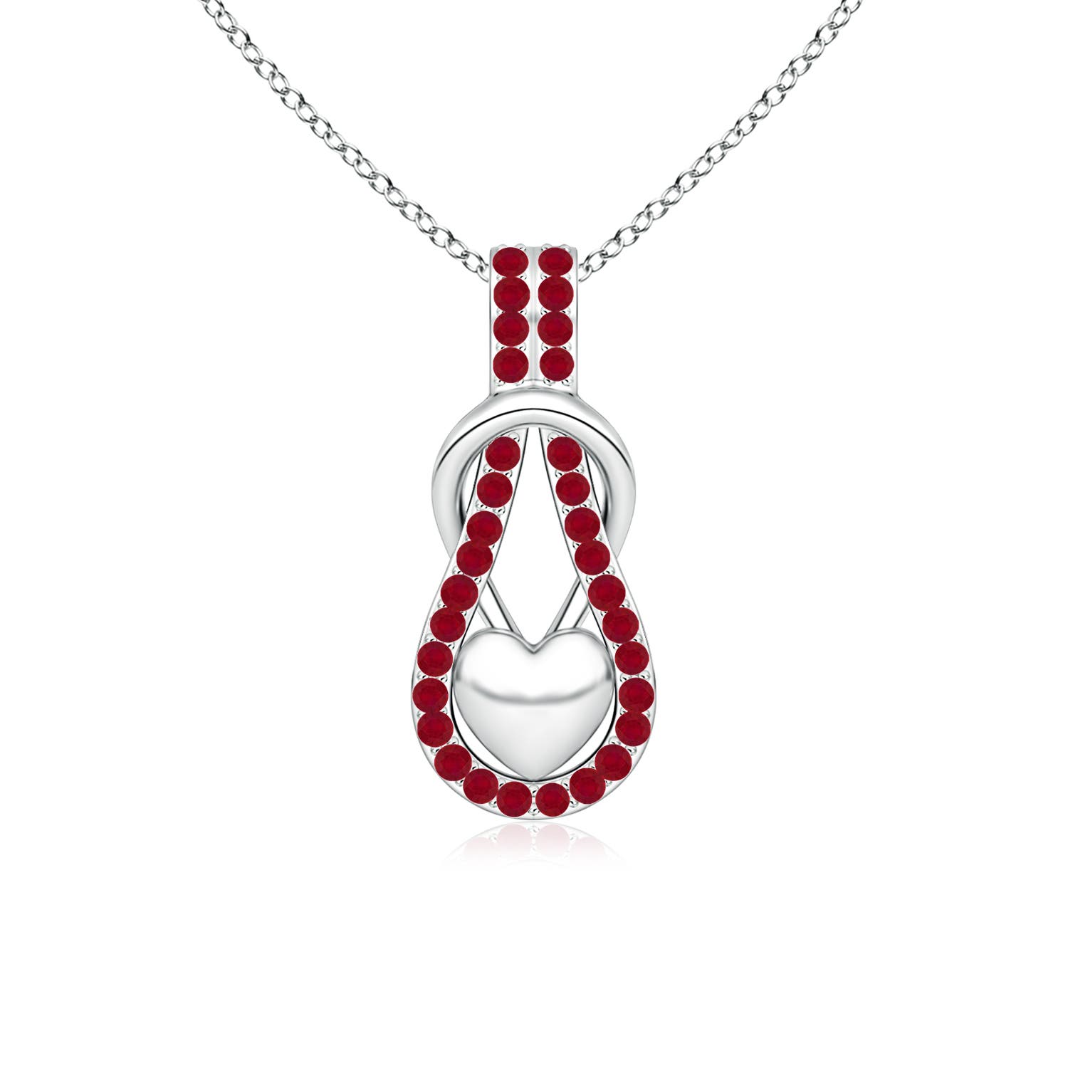 AA - Ruby / 0.48 CT / 14 KT White Gold