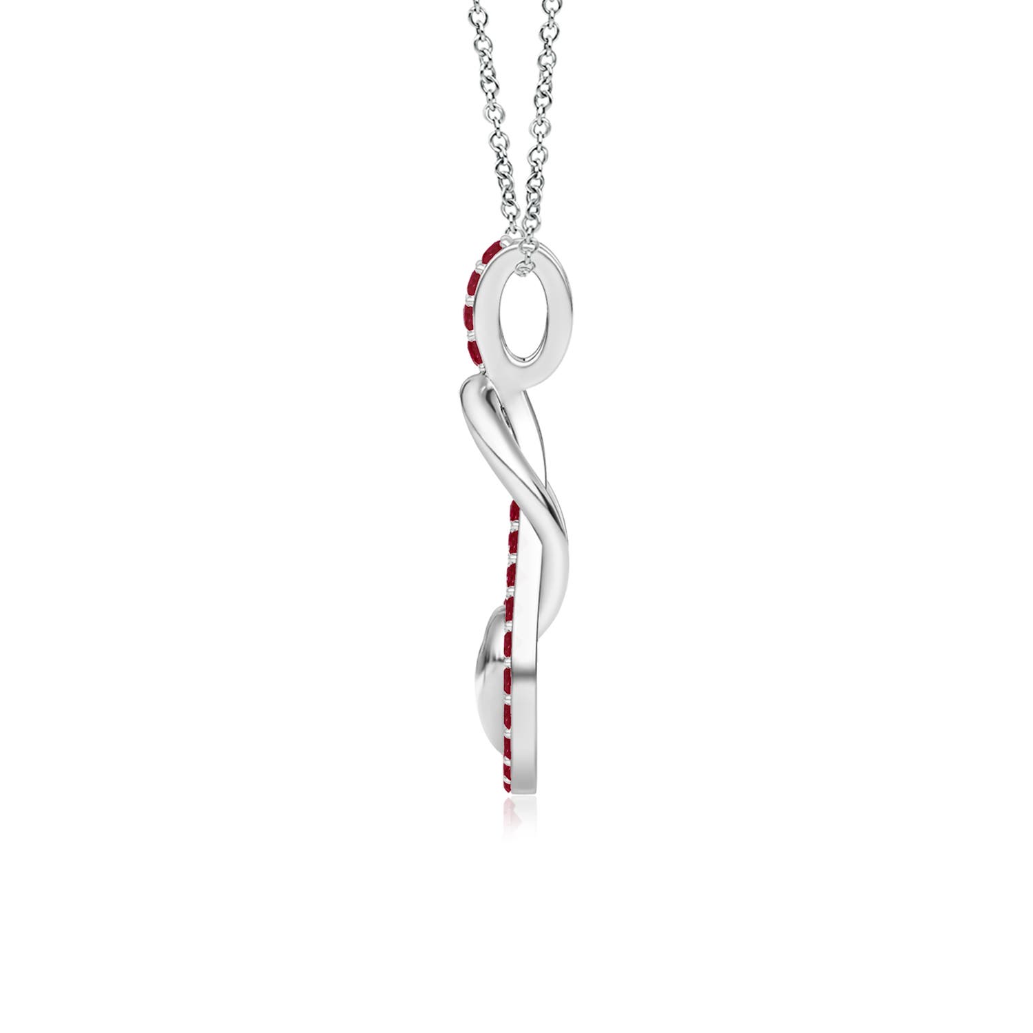 AA - Ruby / 0.48 CT / 14 KT White Gold