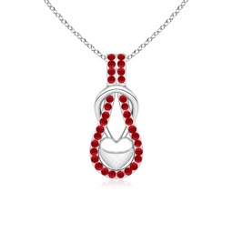Heart White Gold Ruby Necklaces & Pendants