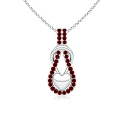 Heart Platinum Ruby Necklaces & Pendants