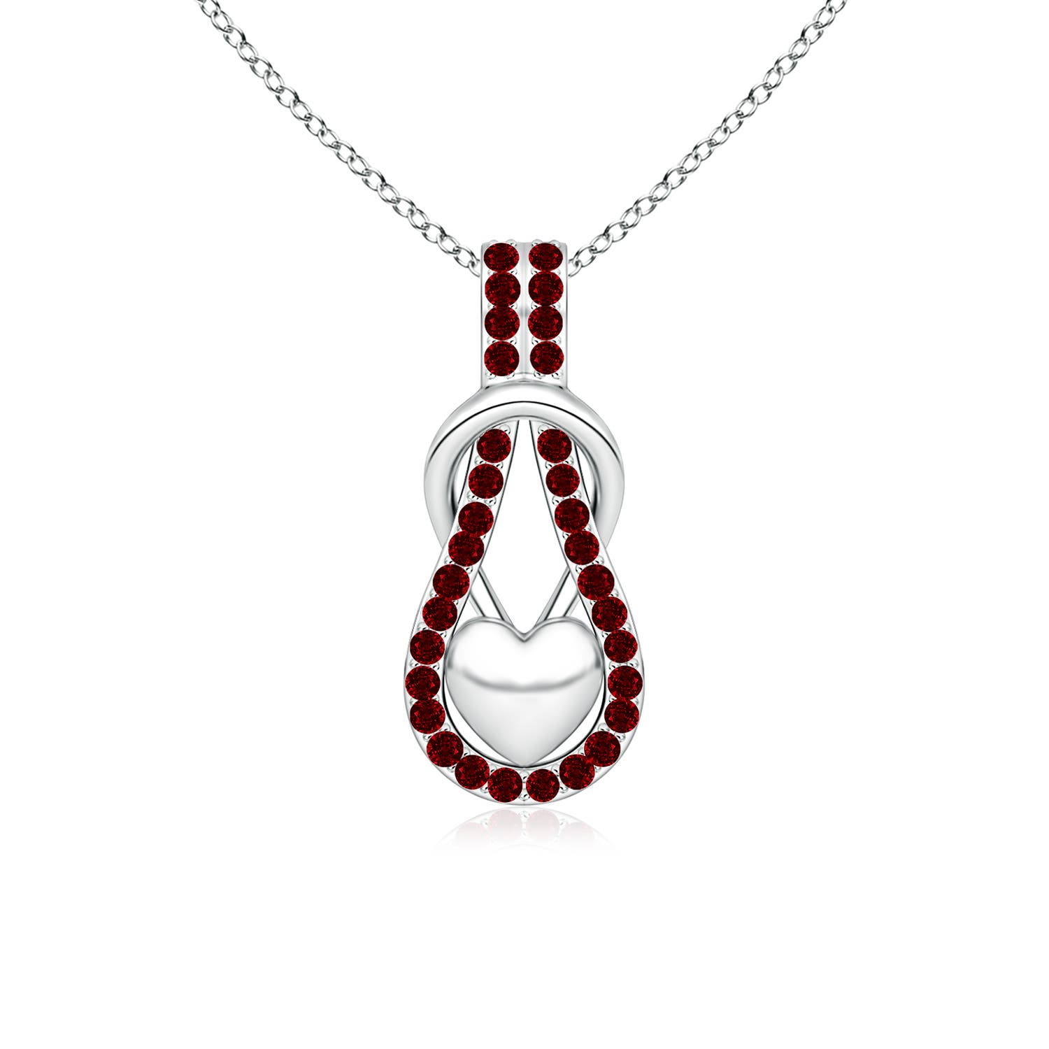 AAAA - Ruby / 0.48 CT / 14 KT White Gold