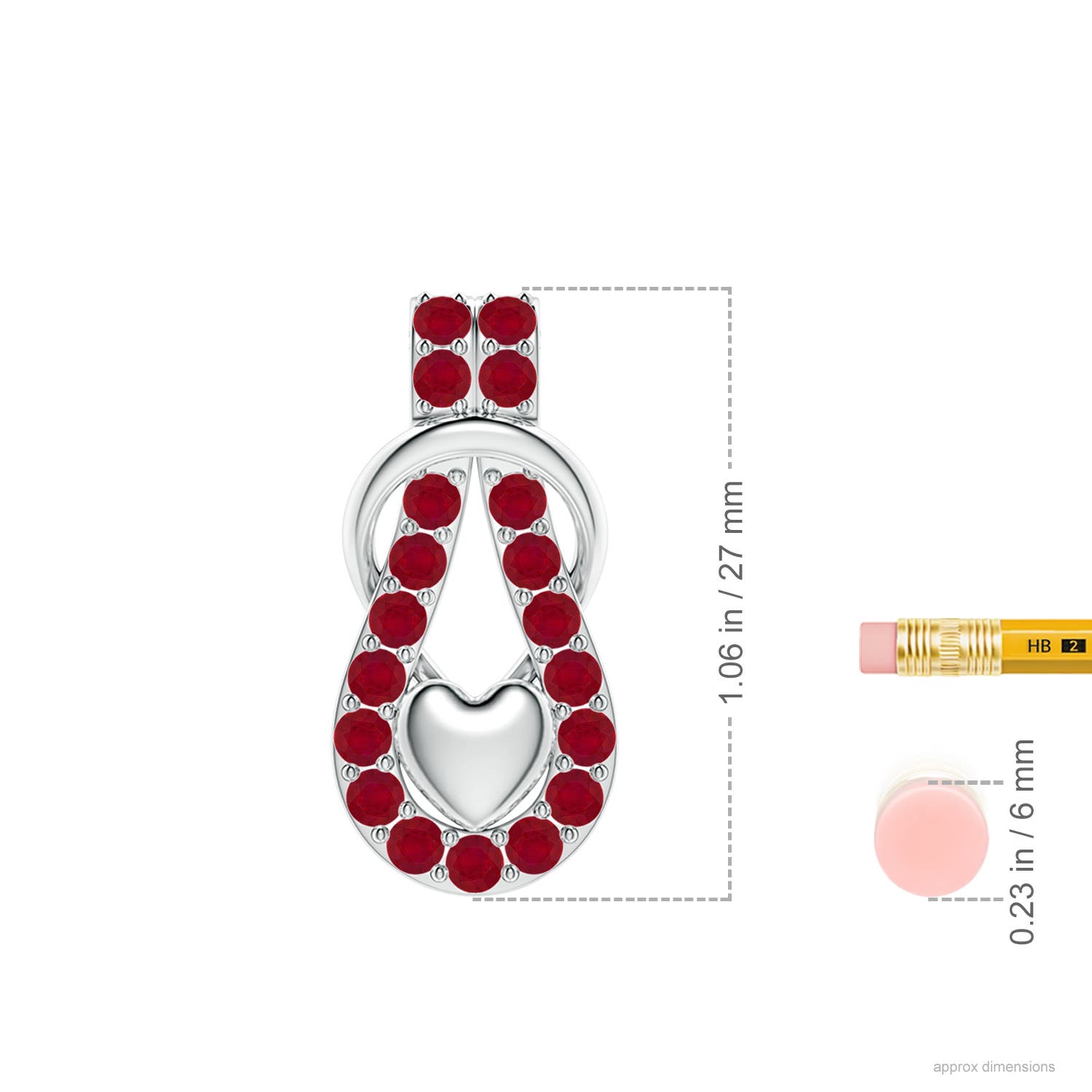 AA - Ruby / 1.71 CT / 14 KT White Gold