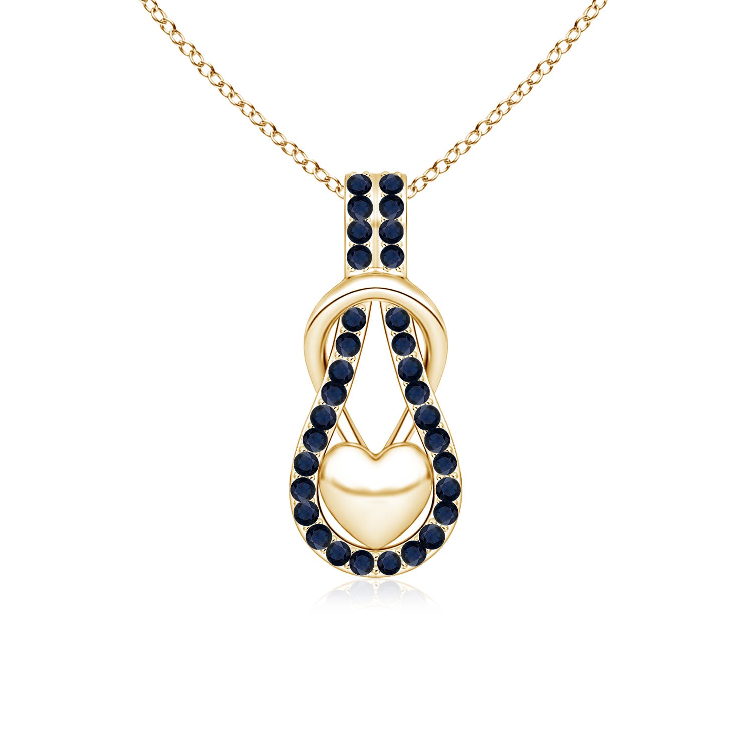 A - Blue Sapphire / 0.38 CT / 14 KT Yellow Gold