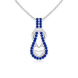 Heart Heart Blue Sapphire Necklaces & Pendants