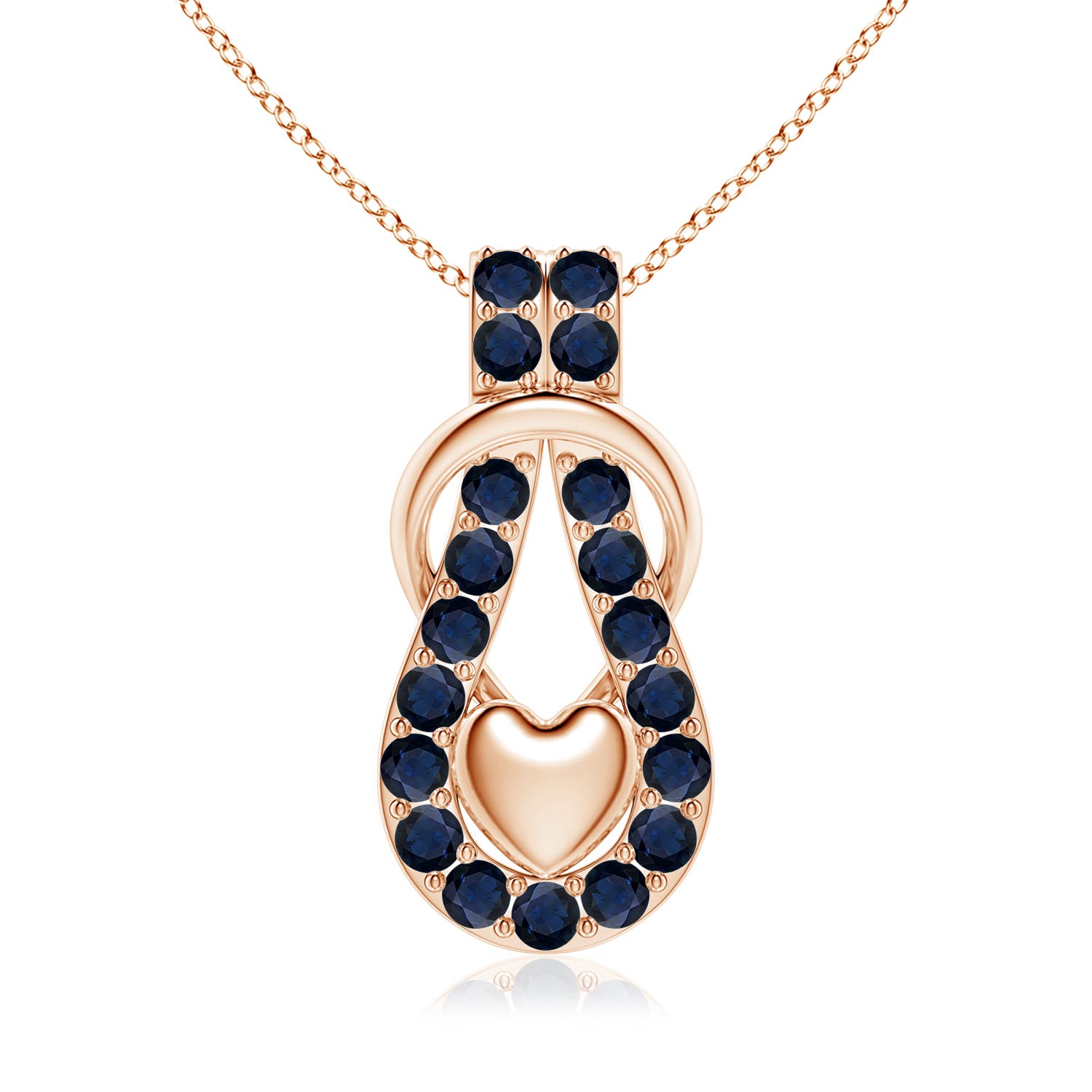 A - Blue Sapphire / 4.18 CT / 14 KT Rose Gold