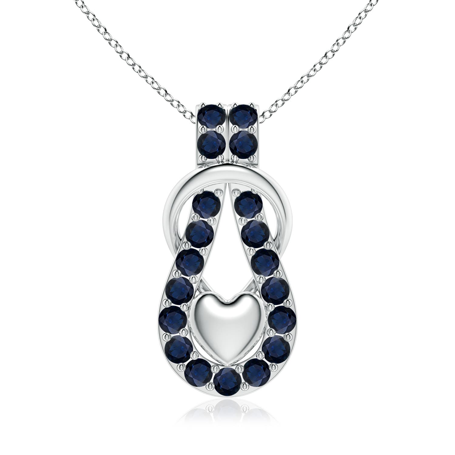 A - Blue Sapphire / 4.18 CT / 14 KT White Gold