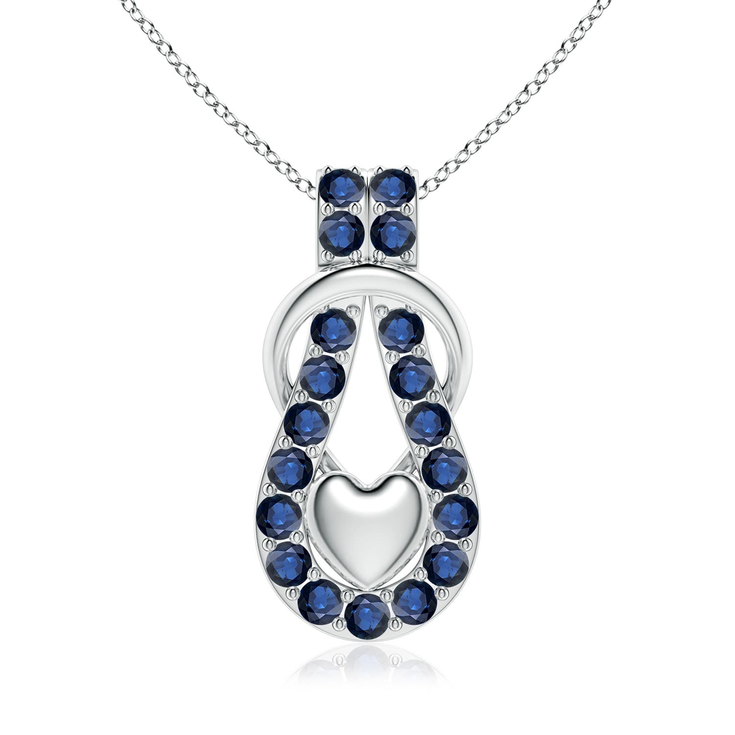 AA - Blue Sapphire / 4.18 CT / 14 KT White Gold