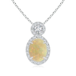 Infinity White Gold Opal Necklaces & Pendants