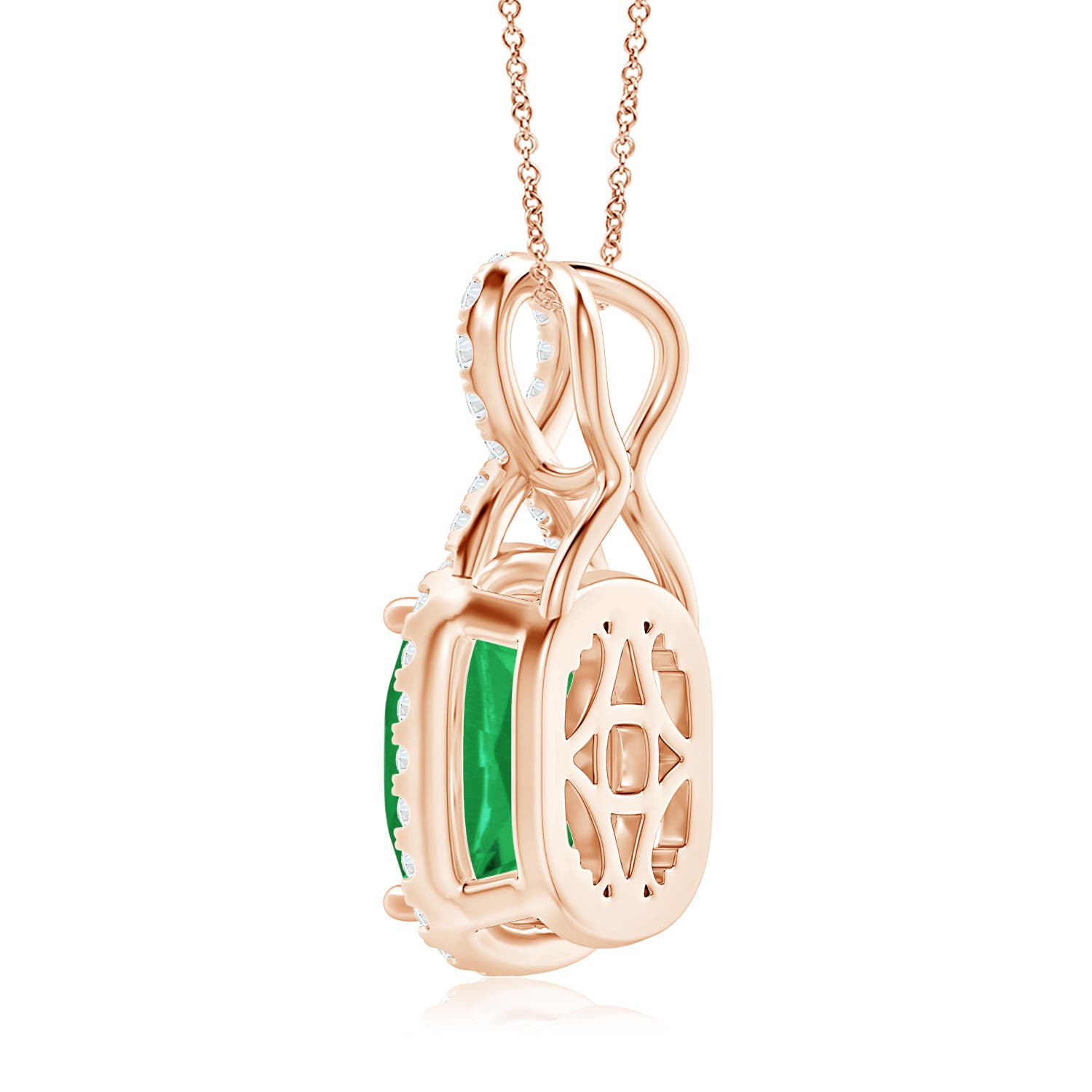 A - Emerald / 1.48 CT / 14 KT Rose Gold