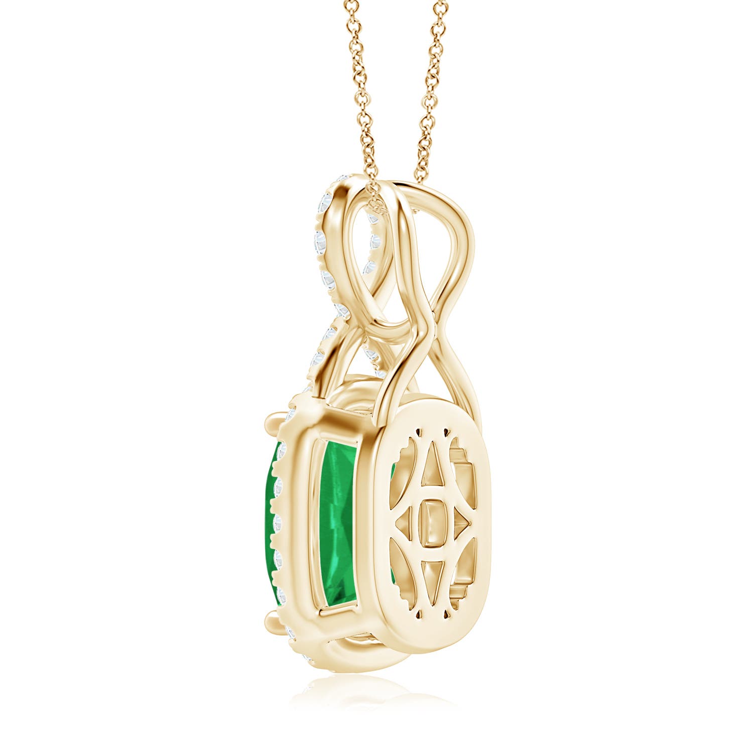 A - Emerald / 1.48 CT / 14 KT Yellow Gold