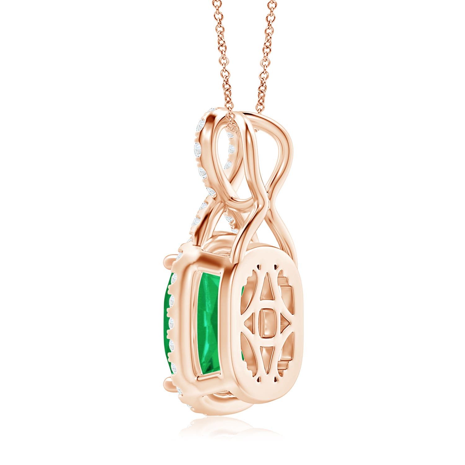 AA - Emerald / 1.48 CT / 14 KT Rose Gold